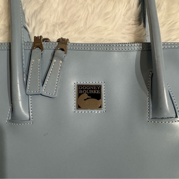 Dooney & Bourke Sky Blue Parasole Satchel Purse - Picture 3 of 13